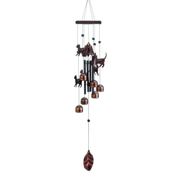 Bronze Cats Wind Chimes
