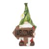 Garden Gnome Glowing Welcome Sign Solar Statue
