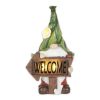 Garden Gnome Glowing Welcome Sign Solar Statue - Image 3