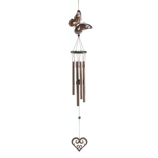 Butterfly And Heart Wind Chimes