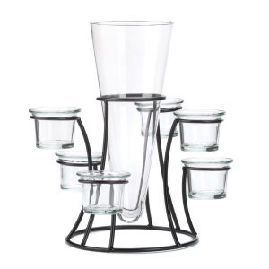 Circular Candle Stand With Vase
