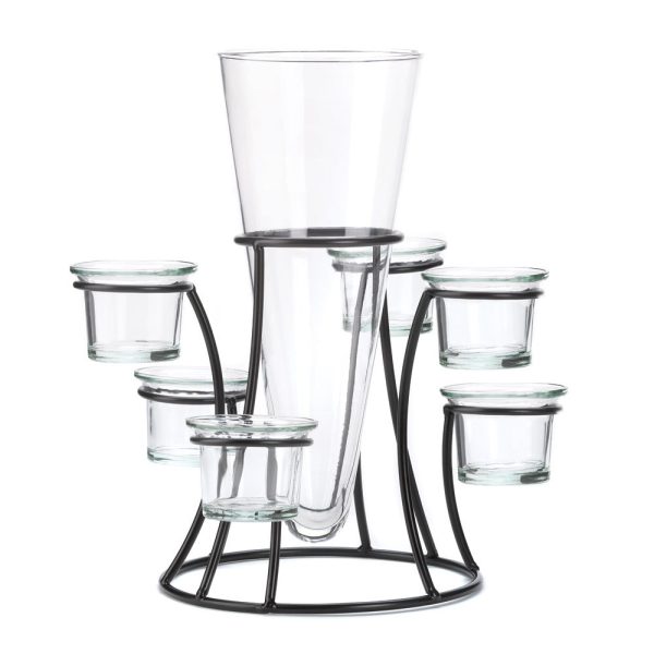Circular Candle Stand With Vase