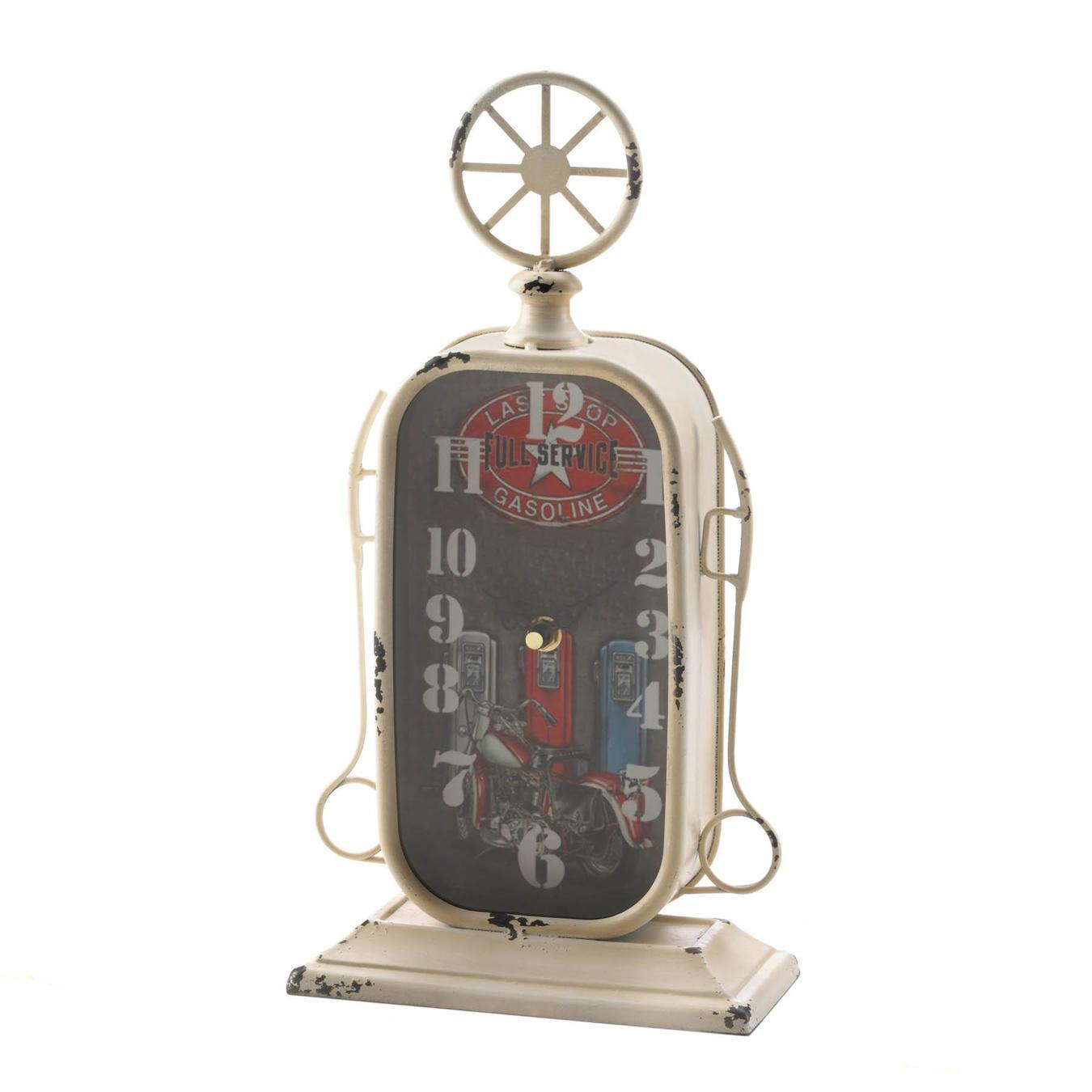 Gas Station Tabletop Clock Eastden