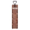 Wine Bottle Wall Rack With Metal Handle