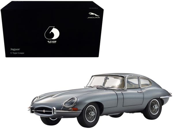 Jaguar E-Type Coupe RHD (Right Hand Drive) Dark Gray Metallic "E-Type 60th Anniversary" (1961-2021) 1/18 Diecast Model Car by Kyosho