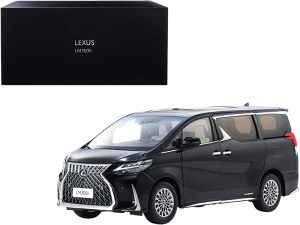 Lexus LM300h Hybrid Van with Sunroof Black 1/18 Diecast Model Car by Kyosho