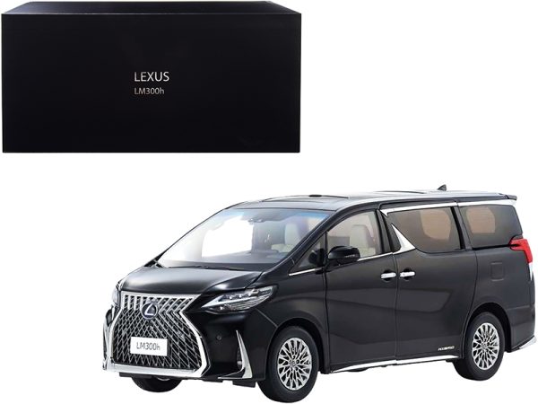 Lexus LM300h Hybrid Van with Sunroof Black 1/18 Diecast Model Car by Kyosho