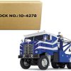 1953 Kenworth Bullnose Heavy-Duty Holmes Wrecker Tow Truck Rich Blue and White 1/34 Diecast Model by First Gear - Image 2