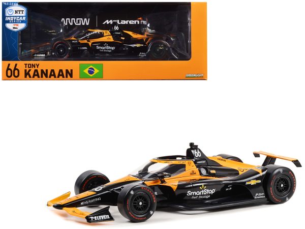 Dallara IndyCar #66 Tony Kanaan "SmartStop Self Storage" Arrow McLaren "Final Indianapolis 500 Start" "NTT IndyCar Series" (2023) 1/18 Diecast Model Car by Greenlight - Image 2