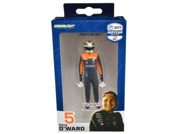 "NTT IndyCar Series" #5 Pato Oâ€™Ward Driver Figure "Arrow - Arrow McLaren" for 1/18 Scale Models by Greenlight