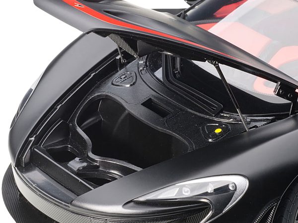 Mclaren P1 Matt Black with Red Accents 1/12 Model Car by Autoart - Image 4