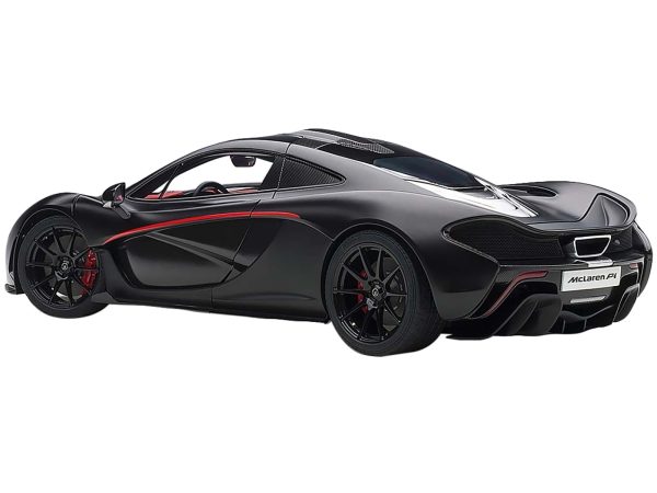 Mclaren P1 Matt Black with Red Accents 1/12 Model Car by Autoart - Image 2