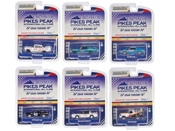 "Pikes Peak International Hill Climb" Series 1 Set of 6 pieces 1/64 Diecast Model Cars by Greenlight - Image 2