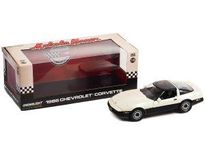 1986 Chevrolet Corvette Convertible Silver Beige Metallic and Black "Malcom Konner Commemorative Edition" 1/18 Diecast Model Car by Greenlight