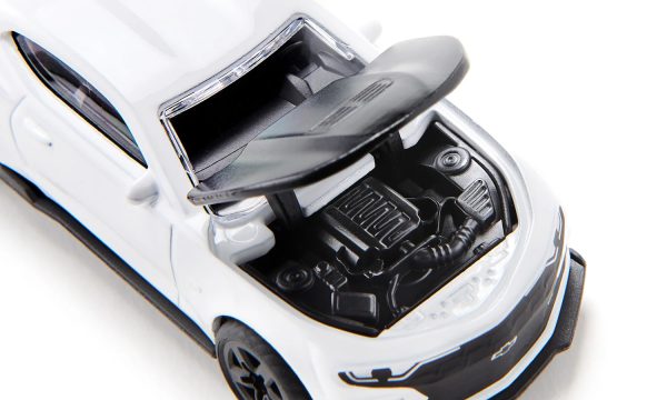 Chevrolet Camaro White with Black Hood Diecast Model Car by Siku - Image 3