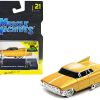 Gene Winfieldâ€™s 1961 Cadillac Maybelline Yellow Metallic with White Stripes 1/64 Diecast Model Car by Muscle Machines