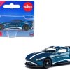 Aston Martin Vantage GT4 Blue Metallic with White Stripes Diecast Model Car by Siku - Image 4