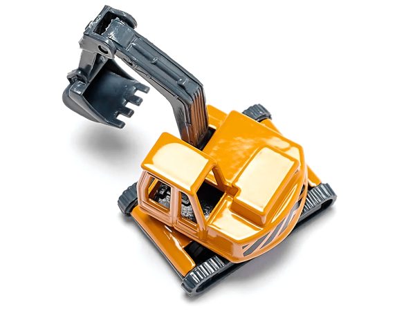 Truck with Low Loader Trailer and Excavator Yellow Diecast Model by Siku - Image 4