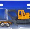 Truck with Low Loader Trailer and Excavator Yellow Diecast Model by Siku - Image 5