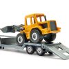 Truck with Low Loader Trailer and Front Loader Yellow Diecast Model by Siku - Image 3