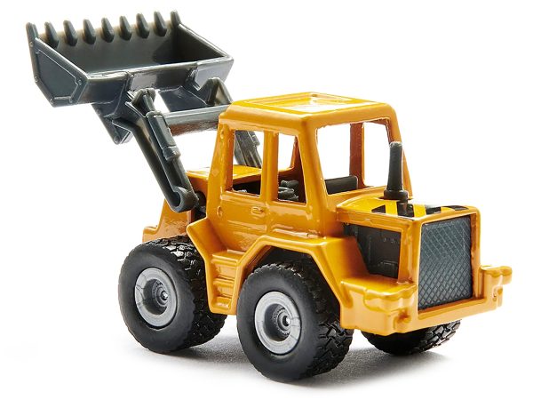 Truck with Low Loader Trailer and Front Loader Yellow Diecast Model by Siku - Image 4