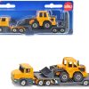 Truck with Low Loader Trailer and Front Loader Yellow Diecast Model by Siku - Image 5