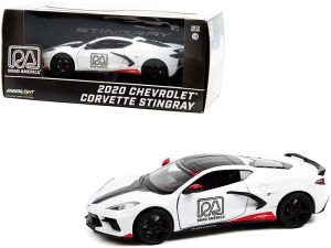 2020 Chevrolet Corvette C8 Stingray Coupe White Official Pace Car "Road America" 1/24 Diecast Model Car by Greenlight
