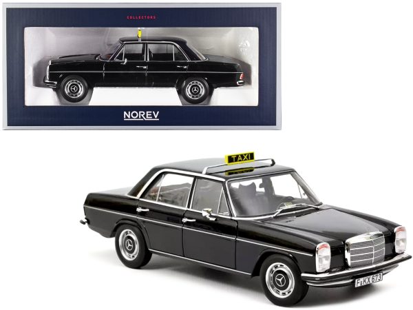 1968 Mercedes-Benz 200 Taxi Black 1/18 Diecast Model Car by Norev - Image 3