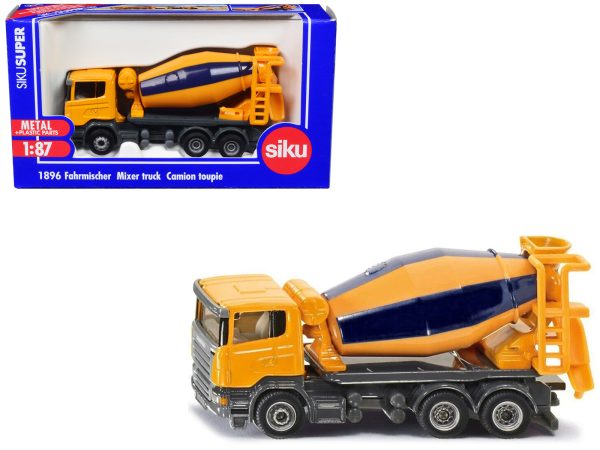 Scania Mixer Truck Yellow 1/87 (HO) Diecast Model by Siku - Image 3