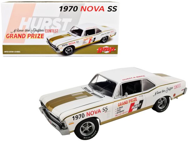 1970 Chevrolet Nova SS White with Graphics "Hurst - Name the Shifter Contest Grand Prize" Limited Edition to 564 pieces Worldwide 1/18 Diecast Model Car by GMP - Image 3