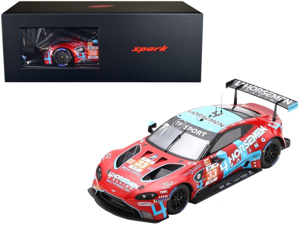Aston Martin Vantage AMR #33 Ben Keating - Henrique Chaves - Marco Sorensen "TF Sport" GTE Am Winner "24 Hours of Le Mans" (2022) with Acrylic Display Case 1/18 Model Car by Spark - Image 4