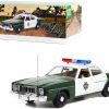 1975 Plymouth Fury Green and White "Capitol City Police" 1/18 Diecast Model Car by Greenlight - Image 2