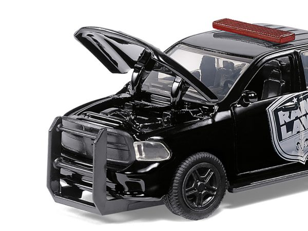 RAM 1500 Pickup Truck Police Black "Raw Law" 1/50 Diecast Model Car by Siku - Image 3