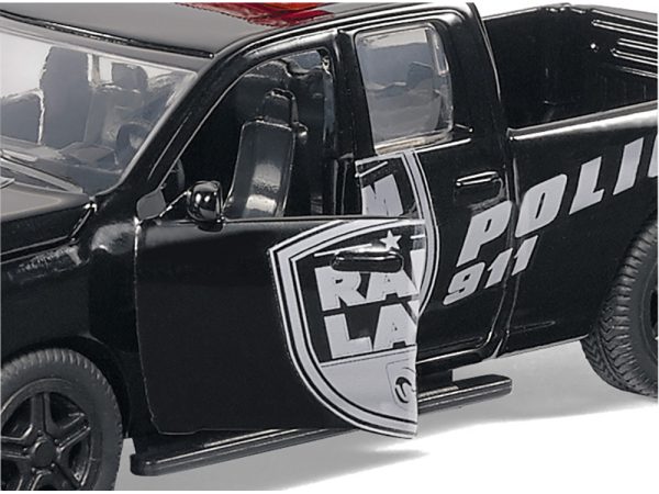 RAM 1500 Pickup Truck Police Black "Raw Law" 1/50 Diecast Model Car by Siku - Image 4