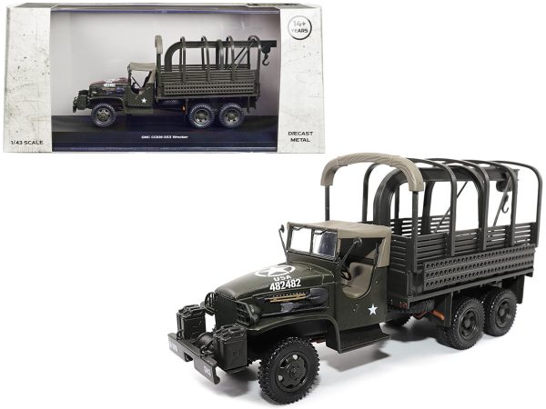 GMC CCKW353 Wrecker Tow Truck Olive Drab "United States Army" 1/43 Diecast Model by Militaria Die Cast - Image 4