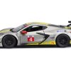 2020 Chevrolet Corvette C8.R #4 Silver Metallic with Yellow Stripes "Race" Series 1/24 Diecast Model Car by Bburago - Image 2