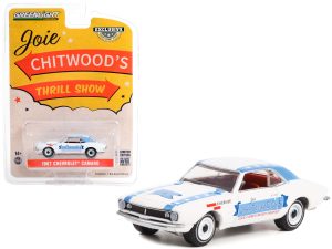 1967 Chevrolet Camaro White with Blue Stripes "Joie Chitwoodâ€™s Thrill Show: Legion of Worlds Greatest Daredevils" "Hobby Exclusive" Series 1/64 Diecast Model Car by Greenlight