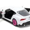 2020 Toyota Supra White Metallic with Pink Wheels "Pink Slips" Series 1/32 Diecast Model Car by Jada - Image 5