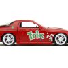 1985 Mazda RX-7 RHD (Right Hand Drive) Red with Graphics and Trix Rabbit Diecast Figure "Trix Cereal" "Hollywood Rides" Series 1/24 Diecast Model Car by Jada - Image 4