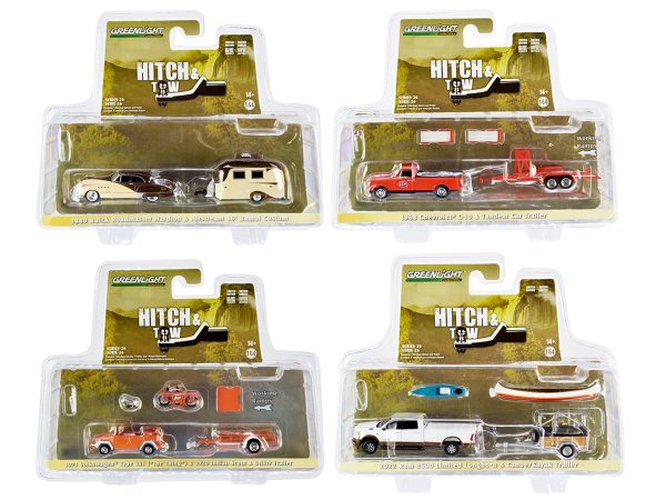 "Hitch & Tow" Set of 4 pieces Series 26 1/64 Diecast Model Cars by Greenlight - Image 2