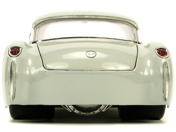 1957 Chevrolet Corvette Beige with Pink Interior with Bugs Bunny Figure "Looney Tunes" "Hollywood Rides" Series 1/24 Diecast Model Car by Jada - Image 3