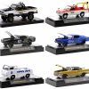 "Auto Meets" Set of 6 Cars IN DISPLAY CASES Release 64 Limited Edition to 9600 pieces Worldwide 1/64 Diecast Model Cars by M2 Machines