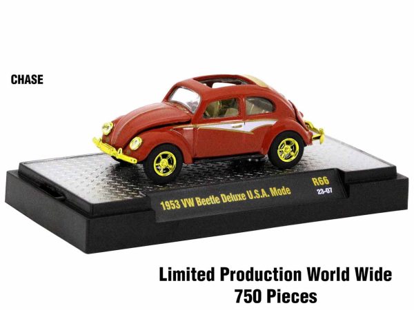 "Detroit Muscle" Set of 6 Cars IN DISPLAY CASES Release 66 Limited Edition 1/64 Diecast Model Cars by M2 Machines - Image 2