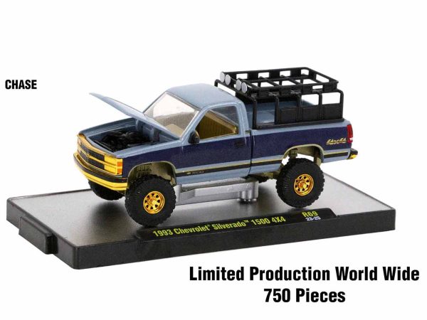 "Auto Meets" Set of 6 Cars IN DISPLAY CASES Release 69 Limited Edition 1/64 Diecast Model Cars by M2 Machines - Image 2