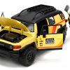 Toyota FJ Cruiser #938 Cream with Matt Black Top with Roof Rack and Stripes "KC Hilites" with Extra Wheels "Just Trucks" Series 1/24 Diecast Model Car by Jada - Image 2