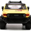 Toyota FJ Cruiser #938 Cream with Matt Black Top with Roof Rack and Stripes "KC Hilites" with Extra Wheels "Just Trucks" Series 1/24 Diecast Model Car by Jada - Image 3
