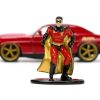 1969 Chevrolet Camaro Dark Red Metallic with Black Top and Robin Diecast Figure "Batman" "Hollywood Rides" Series 1/32 Diecast Model Car by Jada - Image 3
