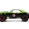1967 Chevrolet Camaro Offroad Bright Green and Matt Black (Dirty Version) and Raphael Diecast Figure "Teenage Mutant Ninja Turtles" "Hollywood Rides" Series 1/24 Diecast Model Car by Jada - Image 4
