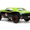 1967 Chevrolet Camaro Offroad Bright Green and Matt Black (Dirty Version) and Raphael Diecast Figure "Teenage Mutant Ninja Turtles" "Hollywood Rides" Series 1/24 Diecast Model Car by Jada