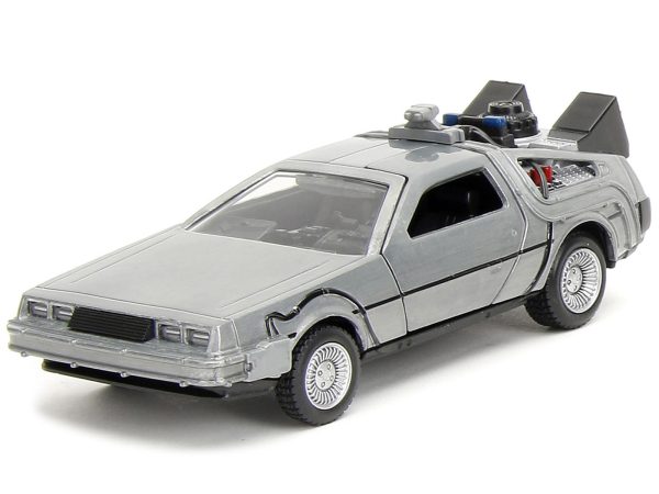 "Back to the Future" Delorean Set of 3 pieces "Hollywood Rides" Series 1/32 Diecast Model Car by Jada - Image 2